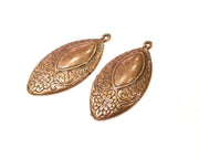 2 Copper Charm Antique Copper Charm (48x22mm) G17325