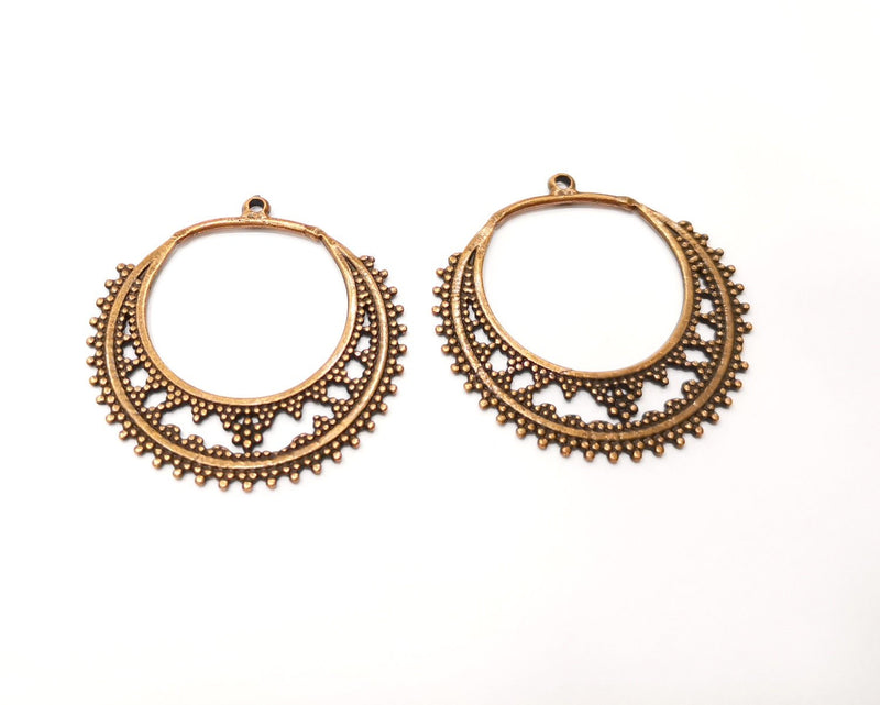 2 Copper Charm Antique Copper Charm (40x39mm) G17330