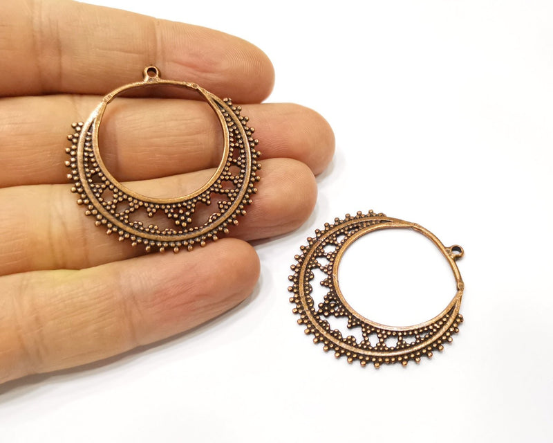 2 Copper Charm Antique Copper Charm (40x39mm) G17330