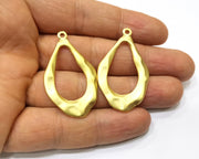 2 Gold Charms Gold Plated Charms  (42x25mm)  G19126