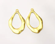 2 Gold Charms Gold Plated Charms  (42x25mm)  G19126