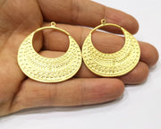 2 Gold Charms Gold Plated Charms  (40mm)  G17334