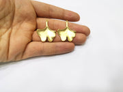 2 Ginko Charms Leaf Charms Gold Plated Charms  (32x27mm)  G17336