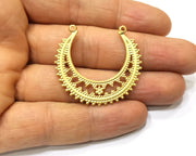 2 Gold Charms Gold Plated Charms  (39x36mm)  G17338