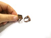 Copper Ring Settings inlay Ring Blank Mosaic Ring Bezel Base Cabochon Mountings (15x15 mm blank) Antique Copper Plated Brass  G17356