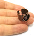 Copper Ring Settings inlay Ring Blank Mosaic Ring Bezel Base Cabochon Mountings (10 mm blank) Antique Copper Plated Brass  G17358