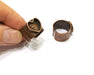 Copper Ring Settings inlay Ring Blank Mosaic Ring Bezel Base Cabochon Mountings (10 mm blank) Antique Copper Plated Brass  G17358