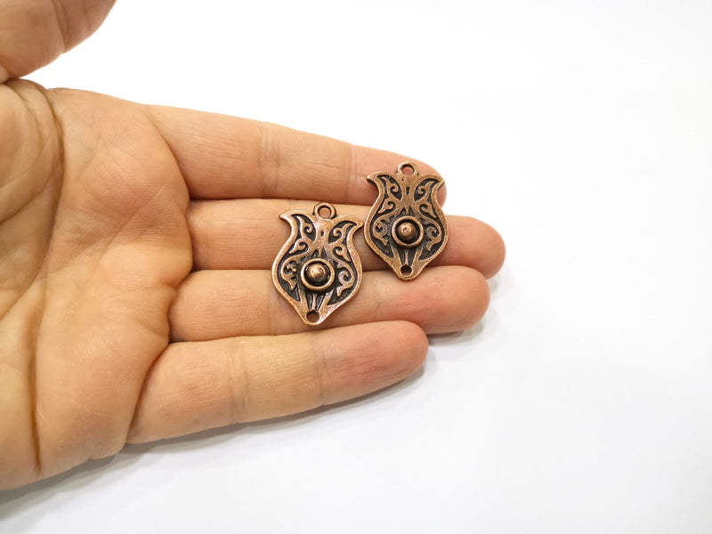 2 Copper Charm Antique Copper Charm (32x22mm) G17368