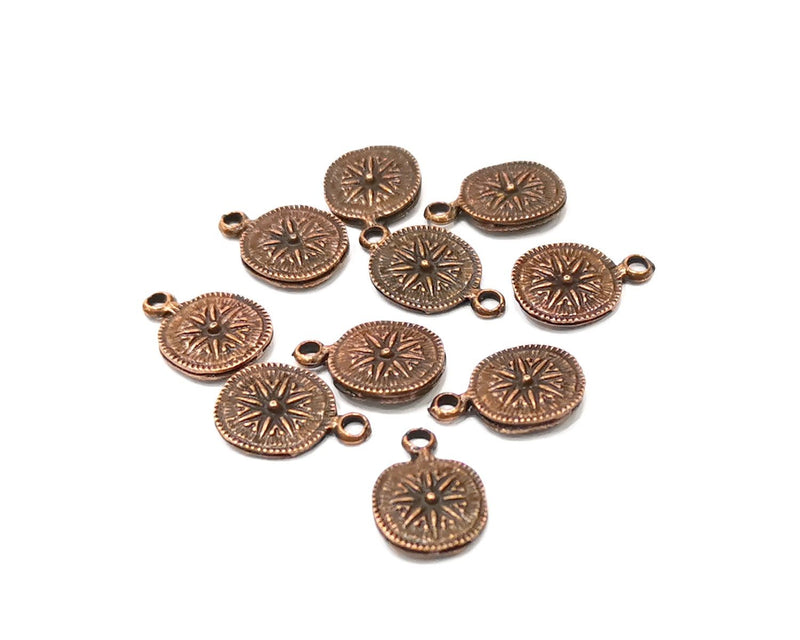 10 Copper Charm Antique Copper Charm (16x11mm) G17371