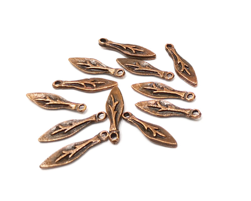 20 Copper Charm Antique Copper Charm (22x6mm) G17373