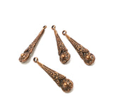 4 Copper Charm Antique Copper Charm (34x7mm) G17375