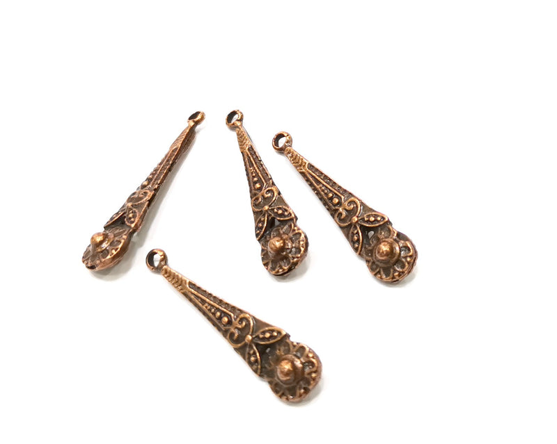 4 Copper Charm Antique Copper Charm (34x7mm) G17375