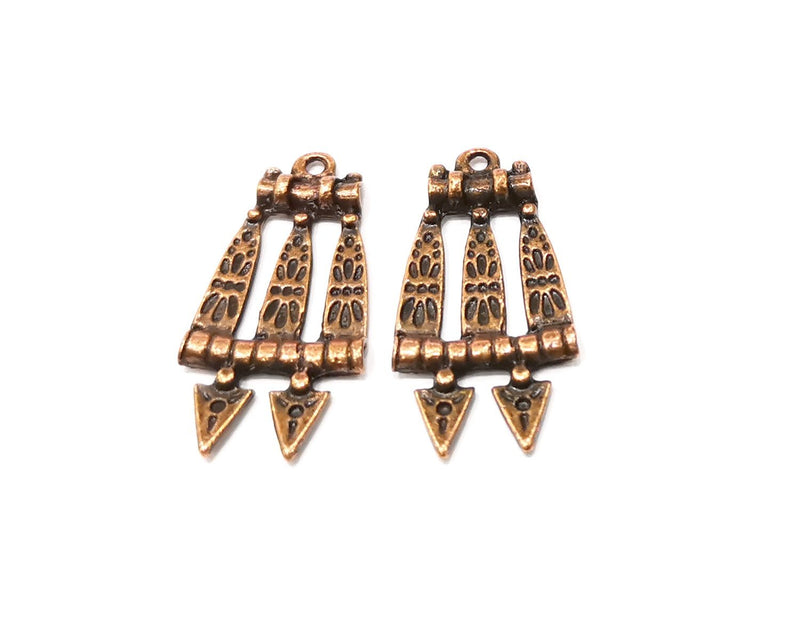 4 Copper Charm Antique Copper Charm (36x18mm) G17378