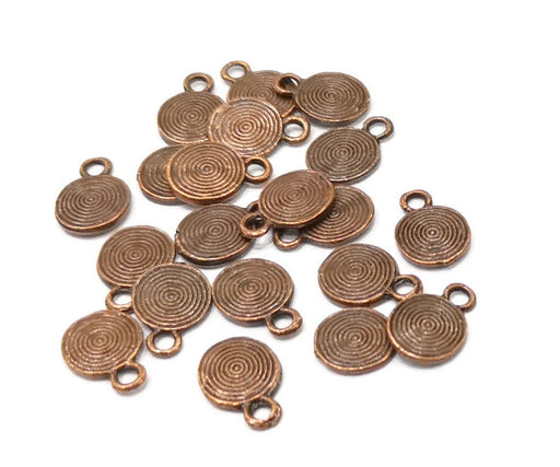 20 Copper Charm Antique Copper Charm (8mm) G17383