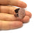 Copper Ring Blank Setting Hammered Cabochon Base Ring Backs Mounting Adjustable Ring Base Bezel (25mm) Antique Copper Plated G17389