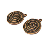 2 Copper Charm Antique Copper Charm (34x28mm) G17392