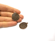 2 Copper Charm Antique Copper Charm (34x28mm) G17392