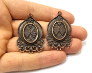2 Copper Charm Connector Antique Copper Charm (44x28mm) G17395