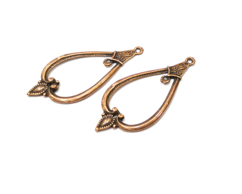 2 Copper Charm Antique Copper Charm (54x26mm) G17397