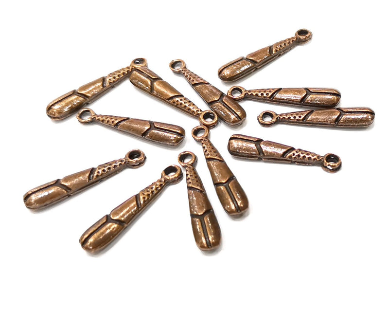 10 Copper Charm Antique Copper Charm (25x5mm) G17398