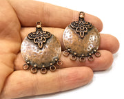 2 Copper Charm Connector Antique Copper Charm (43x30mm) G17404