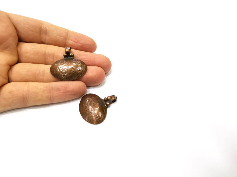 2 Copper Charm Antique Copper Charm (31x30mm) G17407