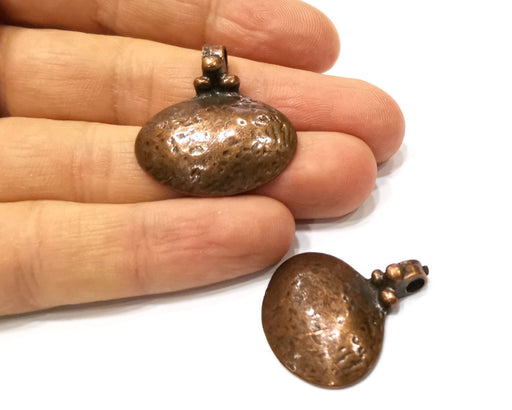 2 Copper Charm Antique Copper Charm (31x30mm) G17407