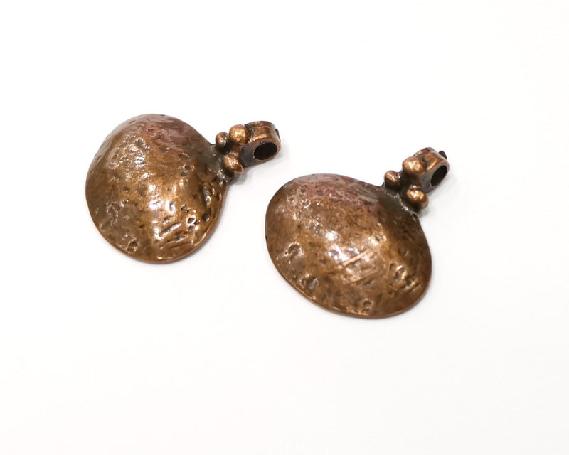 2 Copper Charm Antique Copper Charm (31x30mm) G17407