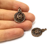 4 Copper Charm Antique Copper Charm (26x18mm) G17408