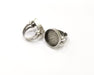 Silver Ring Setting Resin Ring Blank Cabochon Base inlay Ring Mounting Adjustable Ring Bezel (20mm) Antique Silver Plated Brass G16469