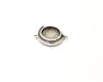 Silver Pendant Blank Mosaic Base Blank inlay Blank Necklace Blank Resin Blank Antique Silver Plated Brass ( 15mm round blank)  G17684