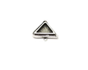 Silver Pendant Blank Mosaic Base Blank inlay Blank Necklace Blank Resin Blank Antique Silver Plated Brass ( 15x15mm triangle blank)  G16485