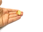 Gold Ring Blank Setting Cabochon Base Ring Hammered Mounting Adjustable Ring Bezel (24mm blank ) Gold Plated Metal G16498