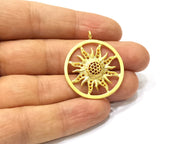 Sun Charms Gold Plated Charms  (31mm)  G16502