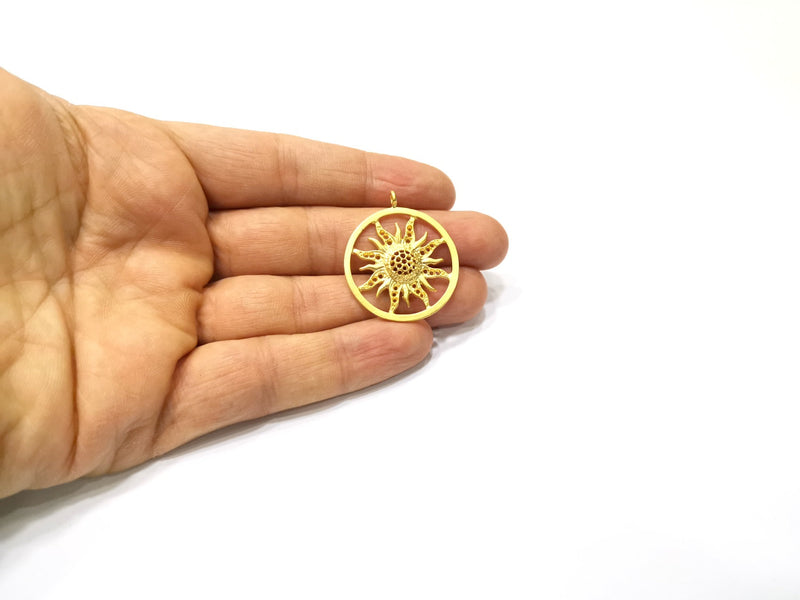 Sun Charms Gold Plated Charms  (31mm)  G16502
