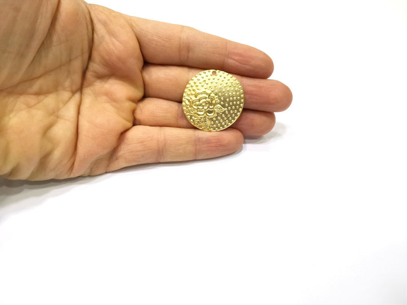 Rose Charms Gold Plated Charms  (32mm)  G16513