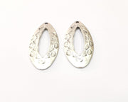 2 Silver Charms Antique Silver Plated Charms (41x20mm)  G16518