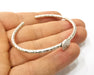 Bracelet Blank Cuff Bezel Bangle Blank Glass Cabochon Base Bezel Hammered Bracelet Adjustable Antique Silver Bracelet (10mm ) G16534