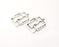 2 Silver Charms Antique Silver Plated Charms (32x24mm)  G16538