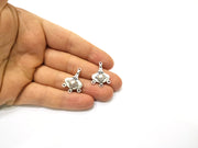 6 Silver Charms Connector Antique Silver Plated Charms (25x17mm)  G16542