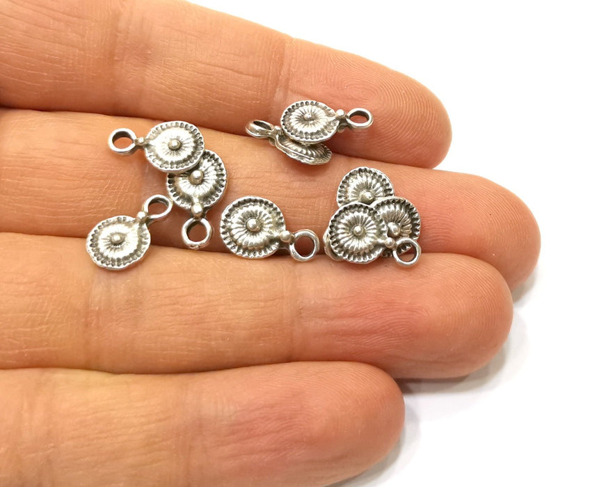 20 Silver Charms Antique Silver Plated Charms (13x8mm)  G16544