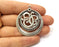 2 Silver Pendant Antique Silver Plated Pendant (40mm)  G16551