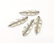 4 Leaf Charms Antique Silver Plated Charms (34x11mm)  G16557