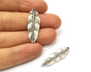 4 Leaf Charms Antique Silver Plated Charms (34x11mm)  G16557