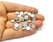 20 Silver Charms Antique Silver Plated Charms Double sided (11x8mm)  G16597