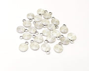 20 Silver Charms Antique Silver Plated Charms Double sided (11x8mm)  G16597