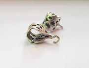 2 Silver Bails Antique Silver Plated Brass Findings (20x12 mm)  G17437
