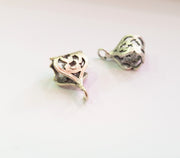 2 Silver Bails Antique Silver Plated Brass Findings (20x12 mm)  G17437