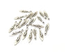 20 Silver Charms Antique Silver Plated Charms Double Sided (22x6mm)  G16613