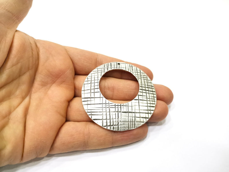 Silver Pendant Antique Silver Plated Pendant (59mm) G16615